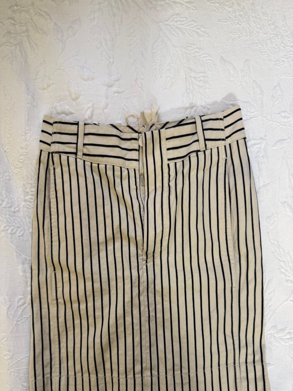 See By Chloé Striped Linen Blend Mini Skirt Size 4 - Picture 5 of 9
